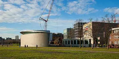 De nieuwe vleugel van het Van Gogh museum in Amsterdam in aanbouw, De nieuwe vleugel van het Van Gogh museum in Amsterdam in aanbouw