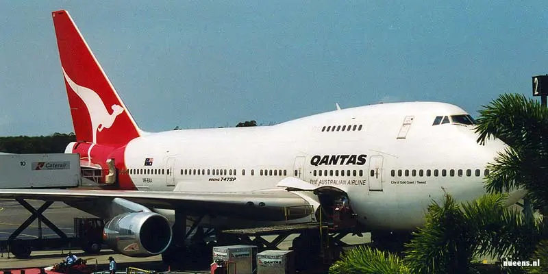 Een Boeing van de Australische maatschappij Qantas