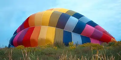 In 19 dagen de wereld rond, Luchtballon