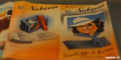 Brochure van Sabena in het Aviodrome in Lelystad, Brochure van Sabena in het Aviodrome in Lelystad