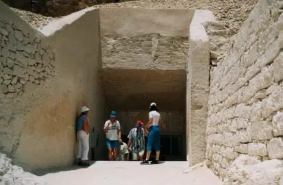 De ingang van het graf van Toetanchamon