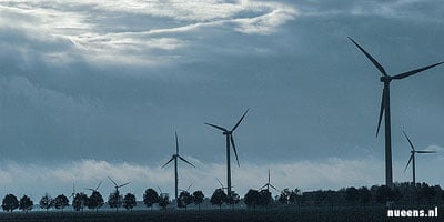 Dag van de Duurzaamheid, Windmolens in Flevoland. Zover als het oog reikt