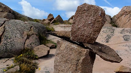 Een steen mannetje op een strandje in Zweden, Een steen mannetje op een strandje in Zweden